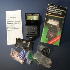 Boxed Vintage Hanimex TZ-2 Thyristor Computer Zoom Bounce Flash, 35mm Film SLR
