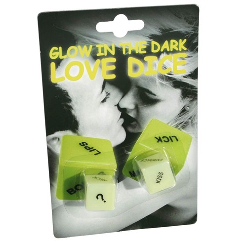 Glow the dark love dice - the,