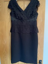 Kaliko Women's Sleeveless Black Lace Dress Size 12 Brand New Without Tags