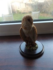 Country Artists Small Barn Owl on Base