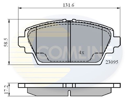Brake pad set for disc - for,