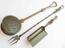 Vintage Brass Chestnut Roaster, Pixie Toasting Fork, Pixie Dust Pan