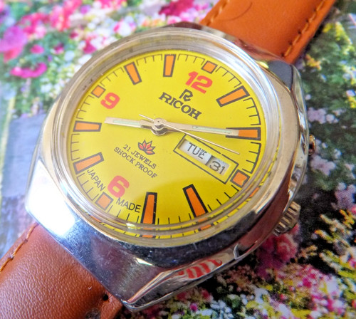Yellow dial 36mm 1970 japan - yellow,