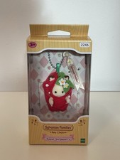 Sylvanian Families Key Chain Chocolate Rabbit in Strawberry Costume BNIB  