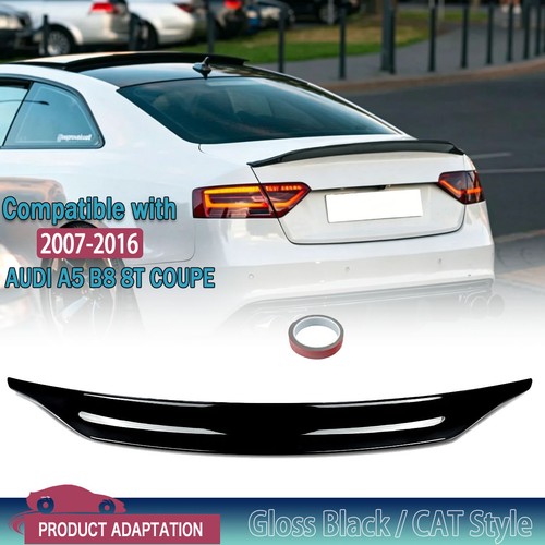 Gloss black rear boot - black, spoiler