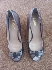 Women's Lotus Shoes, Roseanne, Pewter Leather, Size 5, Unworn.