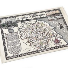 Yorkshire Map Tea Towel / Bar