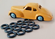 12 x Smooth Black Tyres 15mm x 8mm x 3.5mm Cross Section Corgi Dinky etc