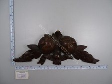 ANTIQUE FRENCH WALL CLOCK CARVED WOODEN CASE ORNAMENT