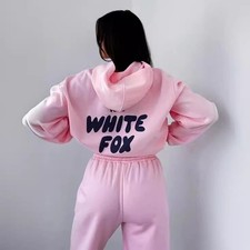 🎁Kids Girls White Boutique fox Tracksuit 2PCS Set Hoodies Fleece Sports UK Size