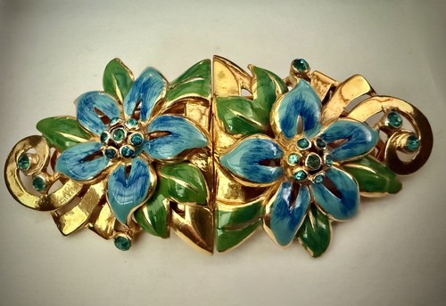 Vtg signed coro duette enamel - signed,