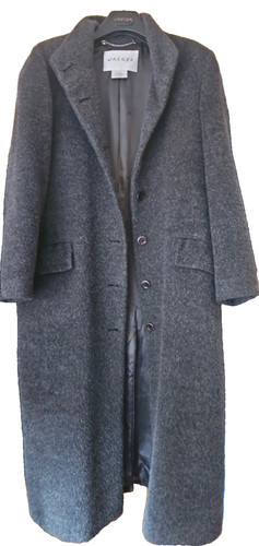 Jaeger long grey coat alpaca