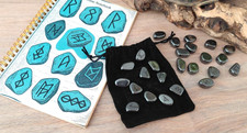 Metallic rune stone set - set, 25