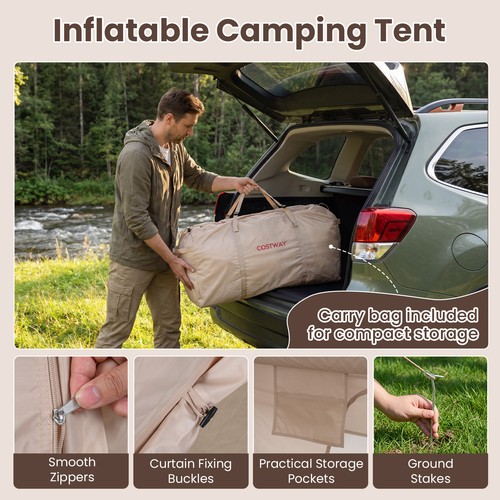 Inflatable camping tent with - camping,