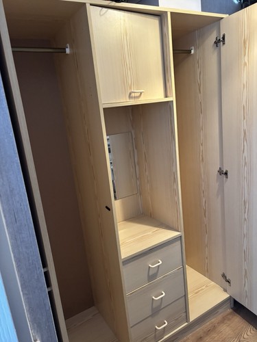 Pine effect triple - effect, wardrobe