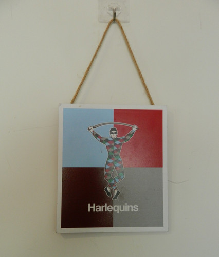 Harlequins rugby wooden board - harlequins,