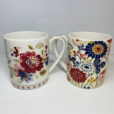 Denby Monsoon Floral Mug x 2 - Fine China - Excellent Condition