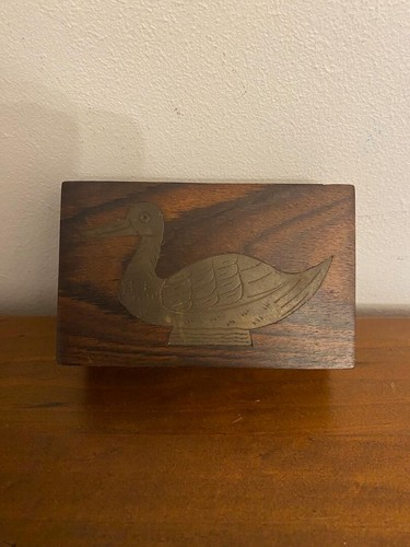 Vintage dark wood - dark, box
