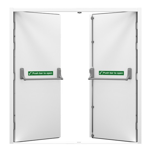 Double fire exit - door, |