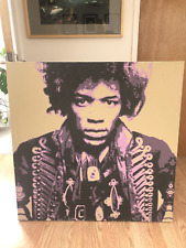 Jimi Hendrix - Large 40 inch Square (2 inch Thick) Purple Canvas - Ready to Hang