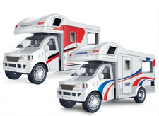 Kids Children White Motorhome Camper Van Diecast Toy Car Vehicle Boys Toys Gift