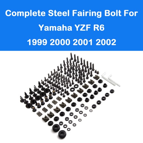 Black complete fairing bolt - black,