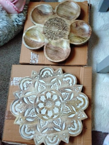Two hand carved lazy - carved,