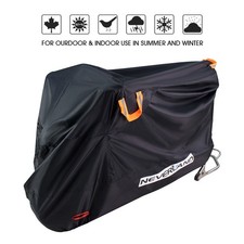 XL Waterproof Motorcycle Motorbike Cover Outdoor Rain Dust Sun Protector Black