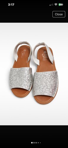 Silver glitter sandals size - silver,