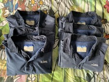 6 Lidl Mens 2XL Blue Uniform Shirts - Short And Long Sleeves
