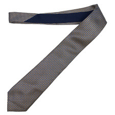 Tommy Hilfiger Blue Yellow Diamond Patterned 100% Silk Tie 3.5 x 58.5
