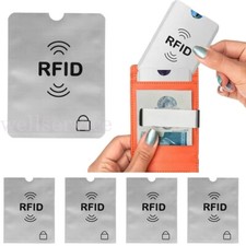 10X Anti Scan RFID Card Sleeve Wallet Blocking Protector Debit Credit Contactles