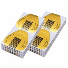 Nail Art Form Stickers Self adhesive Extension UV Builder Tips Gel Forms GOLD