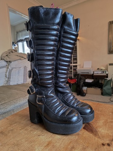 Vintage black platform - 90's,