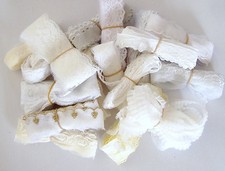 ** 30mts** 10 ASSTD BUNDLES PRETTY LACE TRIMS incl BRODERIE ANGLAISE 
