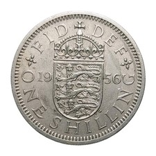 1956 UK One Shilling Elizabeth