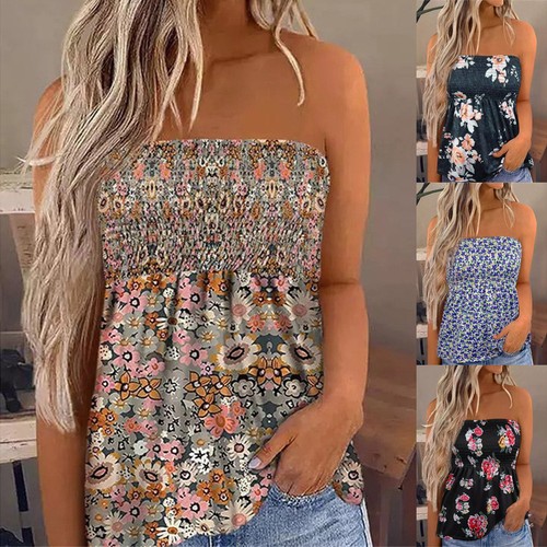 Sexy womens floral boob tube - sexy,