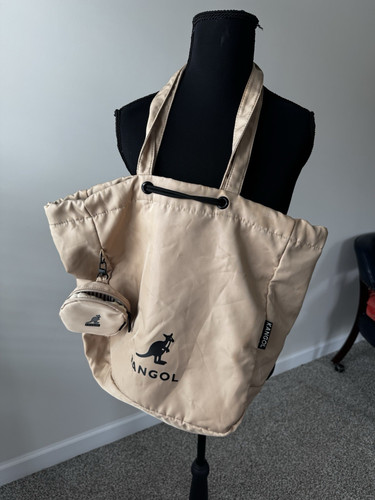 Kangol beige tote bag - kangol,