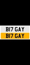 NUMBER PLATE DVLA B17 GAY  RETENTION CAR REG PRIVATE PLATE FUNNY STAND OUT 