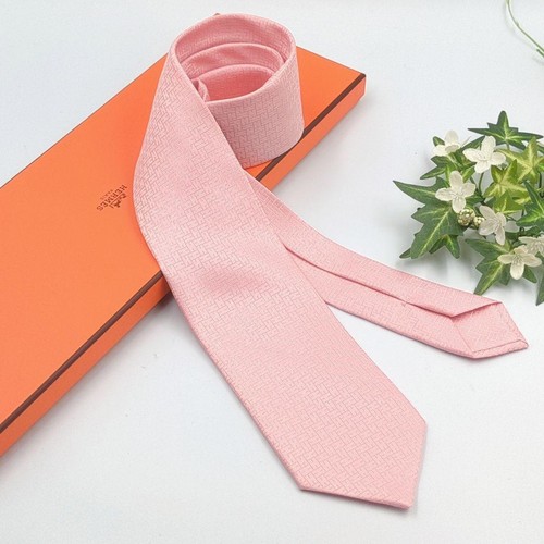 Hermes tie pattern pink silk - hermes,