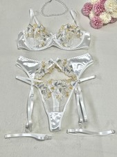 White lace sheer Lingerie Set