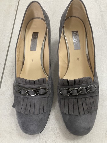 Ladies gabor grey suede shoes - gabor,