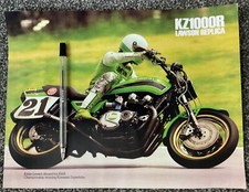 KAWASAKI KZ1000R / S1 1000 Eddie Lawson #21 AMA  ?? 1982 brochure ( RARE in UK