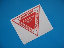 DANGER EJECTION SEAT sticker/decal x2