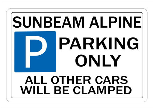 Metal sign sunbeam alpine - metal,