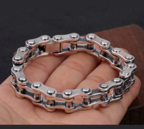 Mens bracelet biker bike chain