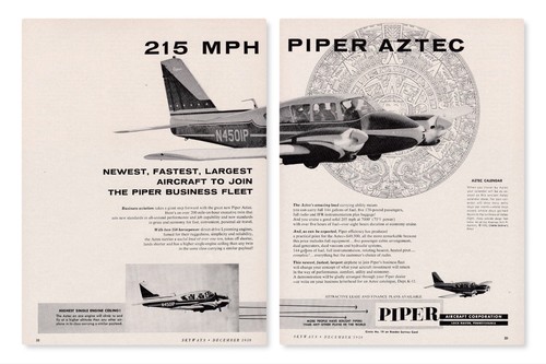 1959 piper aztec - aircraft, ad