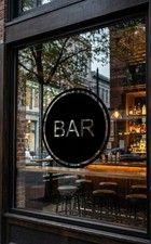 Bar decal business window - bar,