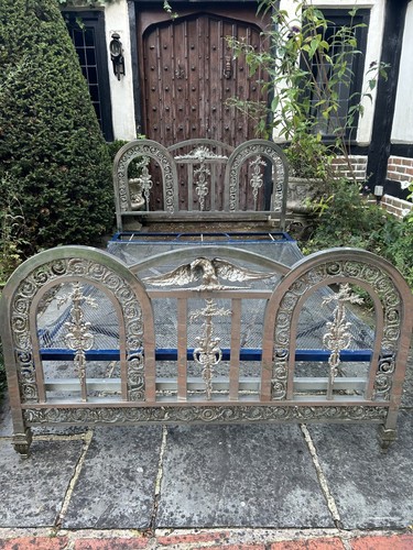 1930s antique chrome bed - , frame