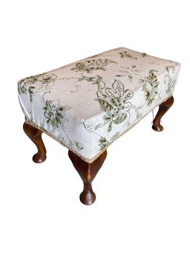 Vintage footstool cabriole - vintage, on